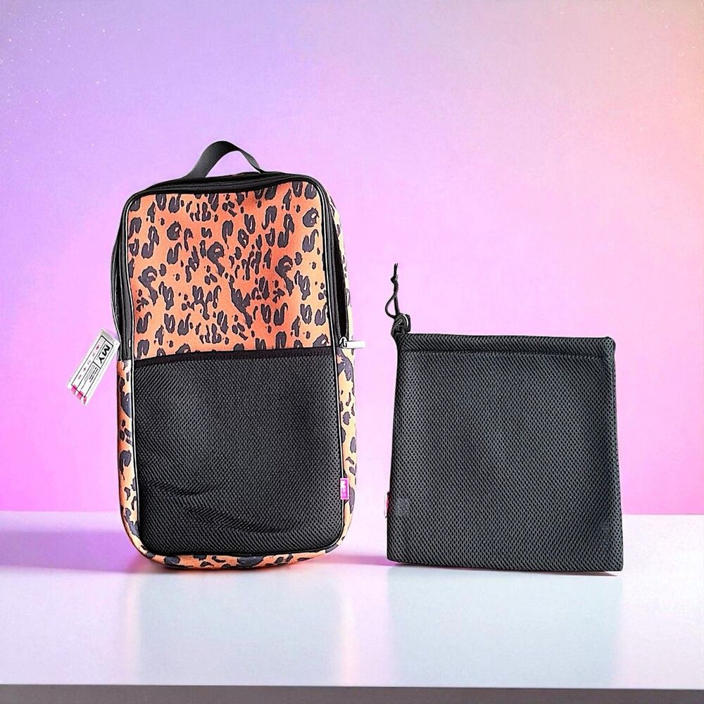 MYTAGALONGS Pickleball Sling Bag in Leopard Neoprene Crossbody 9”x2”x16.2” NWT